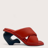 535A Bond Marlowe Leather and Wood Sandals Shoes in Bauxite Side View