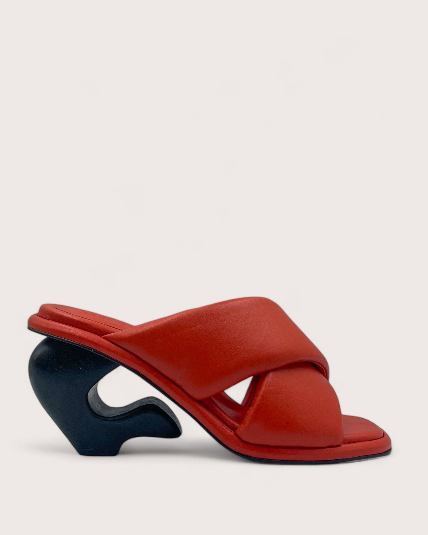 535A Bond Marlowe Leather and Wood Sandals Shoes in Bauxite Side View